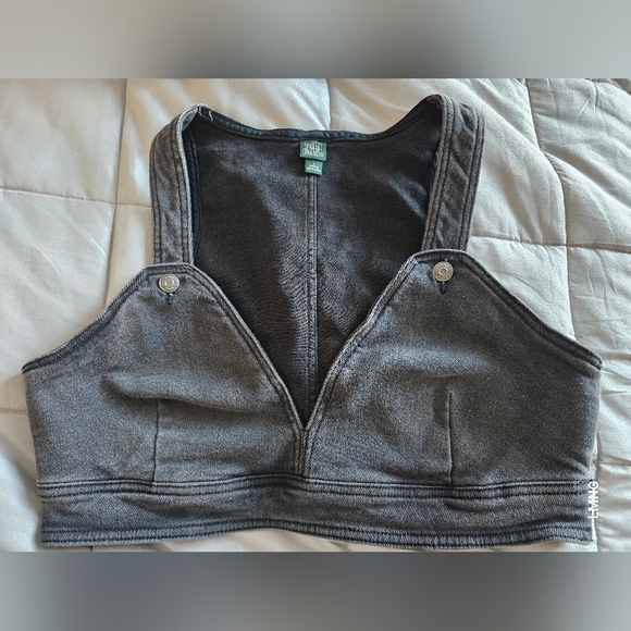 Wild Fable Women's Cropped Denim Vest.  New, with and without tags. - Picture 1 of 4